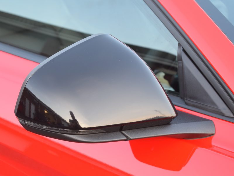 Ford Mustang –  Gloss Black Custom Stripes & Mirrors